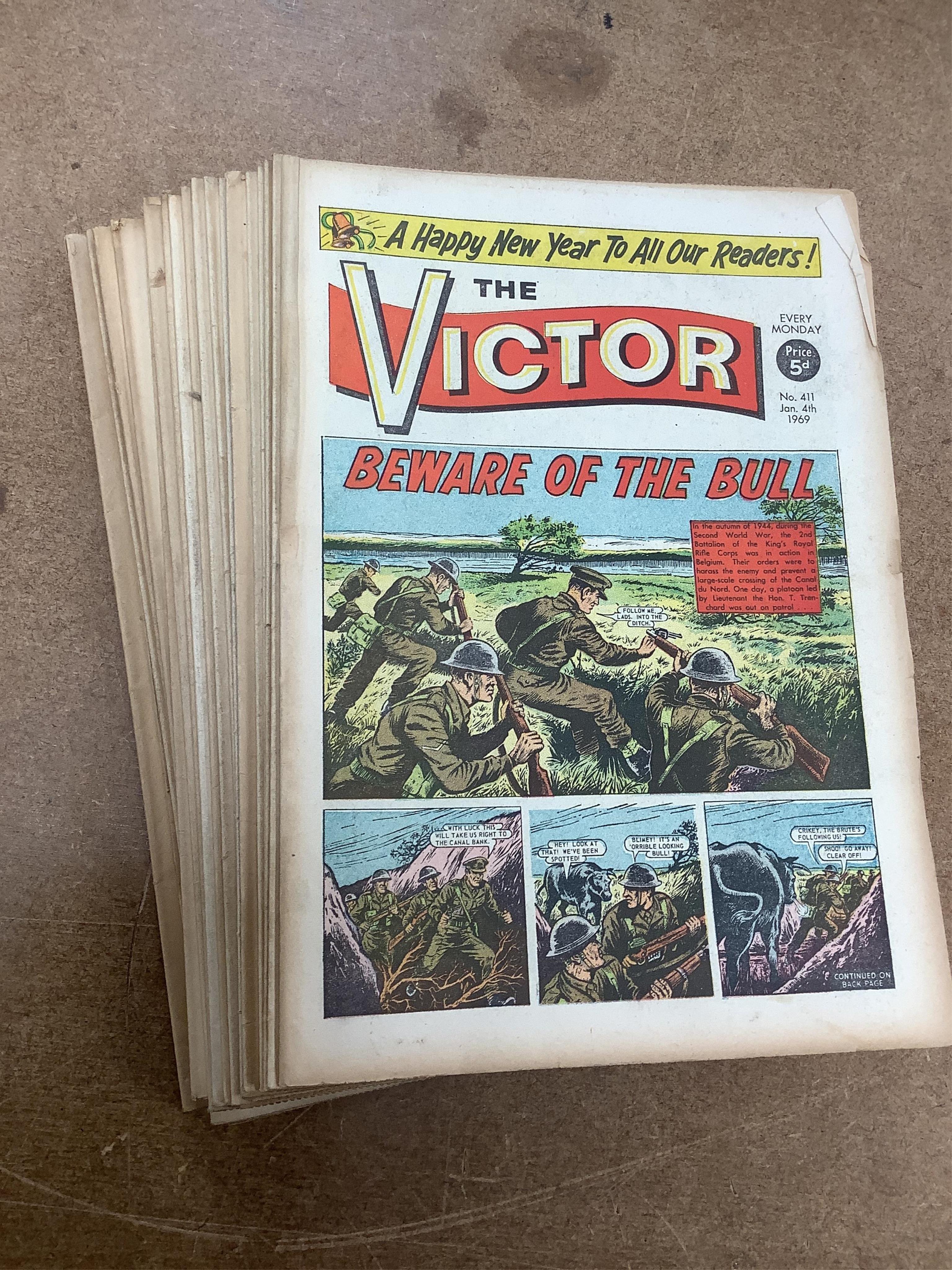 The Victor comic, issue’s from No. 1 Feb 25th 1961 (large quantity)., Condition - Mostly poor